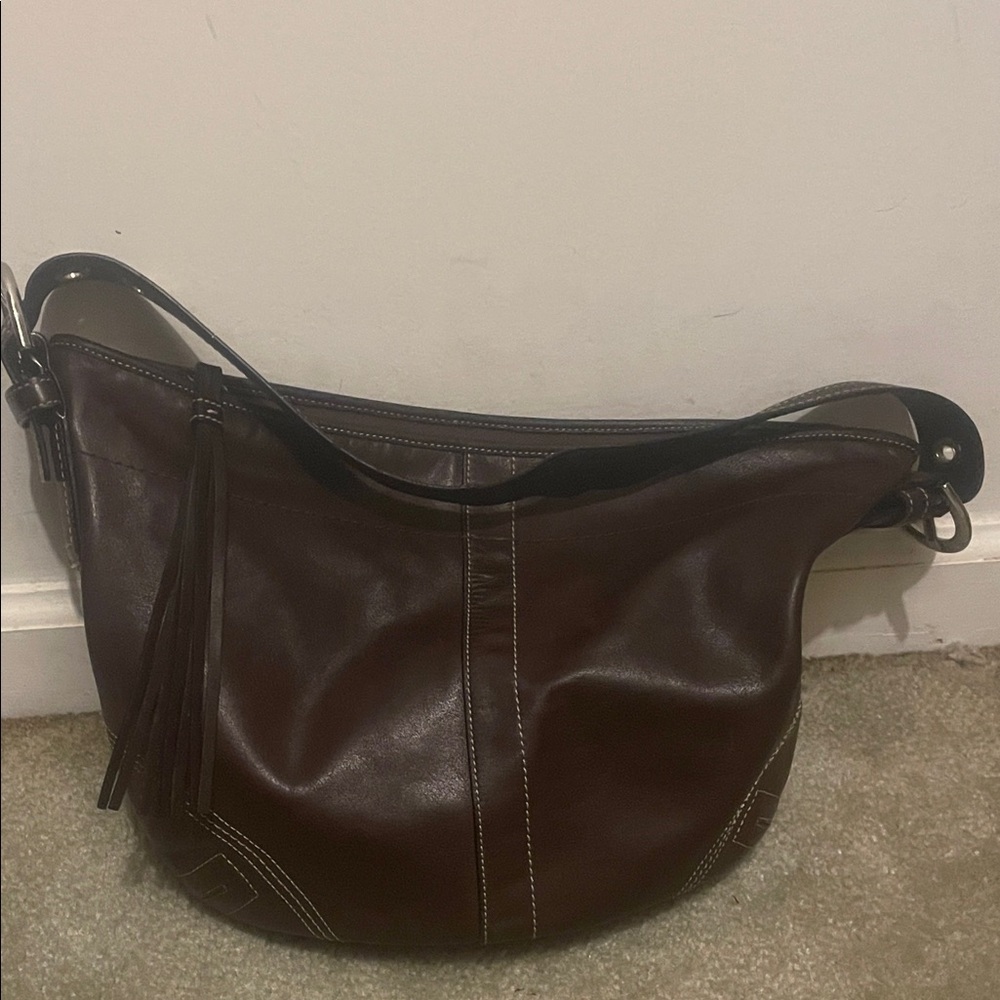 Coach Brown Leather Shoulder Bag